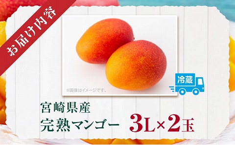 《2026年発送先行予約》【数量・期間限定】宮崎県産完熟マンゴー 3L×2玉 マンゴー 完熟マンゴー 果物