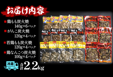 宮崎名物 炭火焼4種バラエティーセット 合計18パック