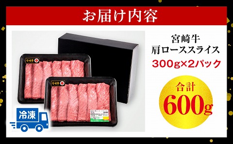 宮崎牛 肩ロース スライス 300g×2パック 合計600g