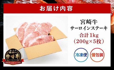 宮崎牛サーロインステーキ 合計1kg