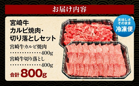 宮崎牛カルビ焼肉・切り落としセット 宮崎牛 焼肉 カルビ