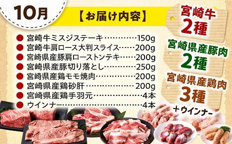 【定期便全3回】宮崎牛を楽しむ！宮崎づくしBBQセット