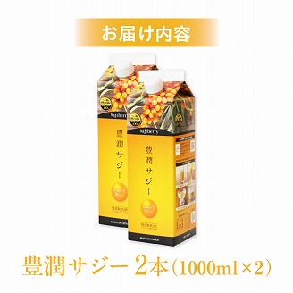 豊潤サジー 1000ml×2本セット サジージュース【紙パックタイプ】
