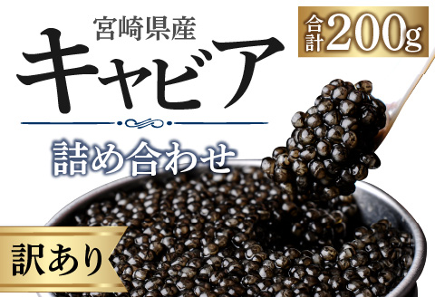 【訳あり】宮崎県産キャビア 詰め合わせ 合計200g