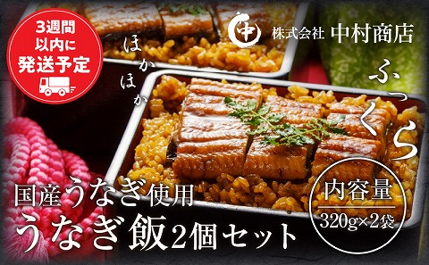 うなぎ飯2個セット(320g×2袋)