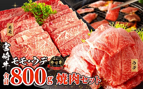 宮崎牛 モモ ウデ 焼肉 セット 各400g 合計800g