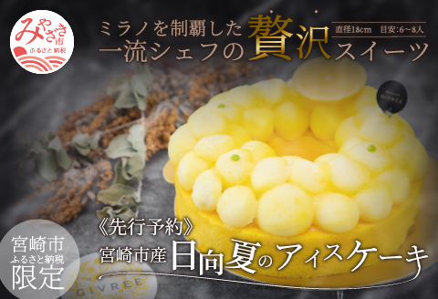 《先行予約》2023年9月発送【江森宏之シェフ作】宮崎市産日向夏のアイスケーキ 期間・数量限定