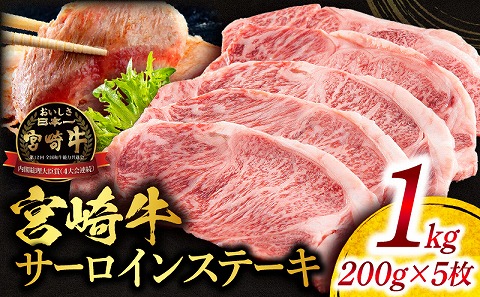 宮崎牛サーロインステーキ 合計1kg