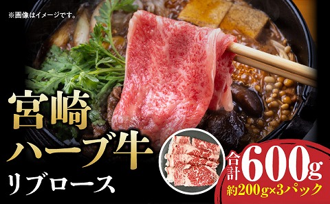 宮崎ハーブ牛リブロース2mmスライス 合計600g