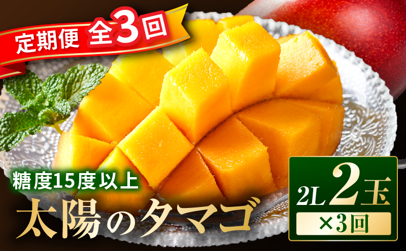 《2026年発送先行予約》【数量・期間限定】【全3回】太陽のタマゴ定期便 マンゴー 宮崎マンゴー 定期便 果物定期便 果物 フルーツ定期便 フルーツ デザート