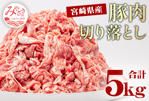 宮崎県産 豚肉 切り落とし 250g×20 合計5kg |豚肉 豚 ぶた 肉 国産 切り落とし 真空パック
