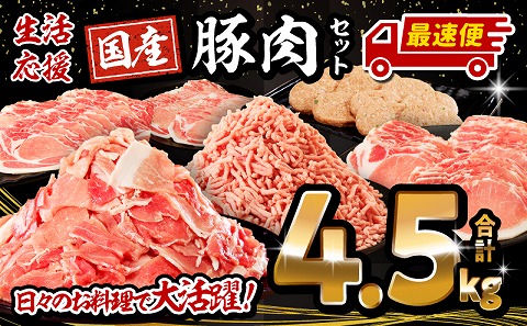 [最速便]ロースたっぷり大満足豚肉バラエティセット4.5kg