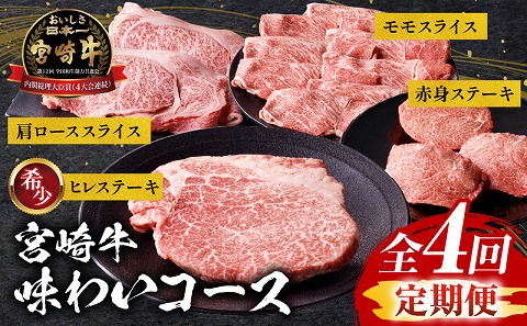 【定期便全4回】宮崎牛味わいコース