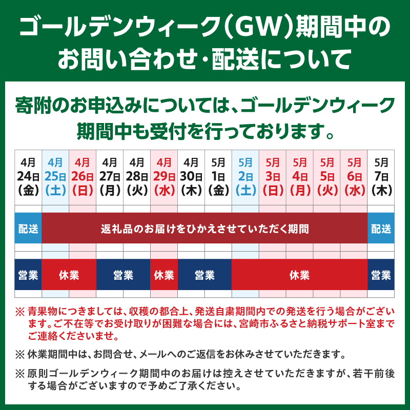 ゴールデンウイーク期間中のお問い合わせ