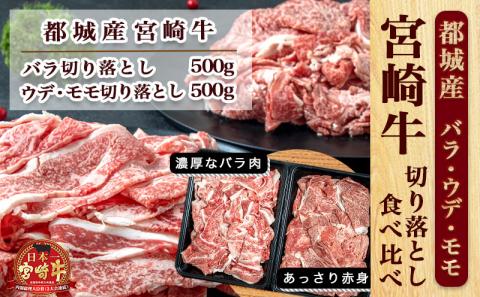 宮崎牛切り落とし食べ比べ1kg_AC-2521