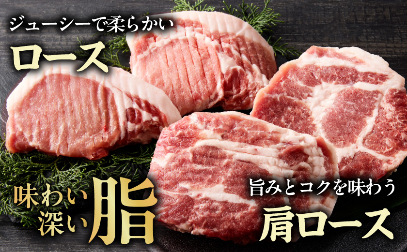霧島黒豚ステーキセット(ロース&肩ロース各2枚)_11-2809