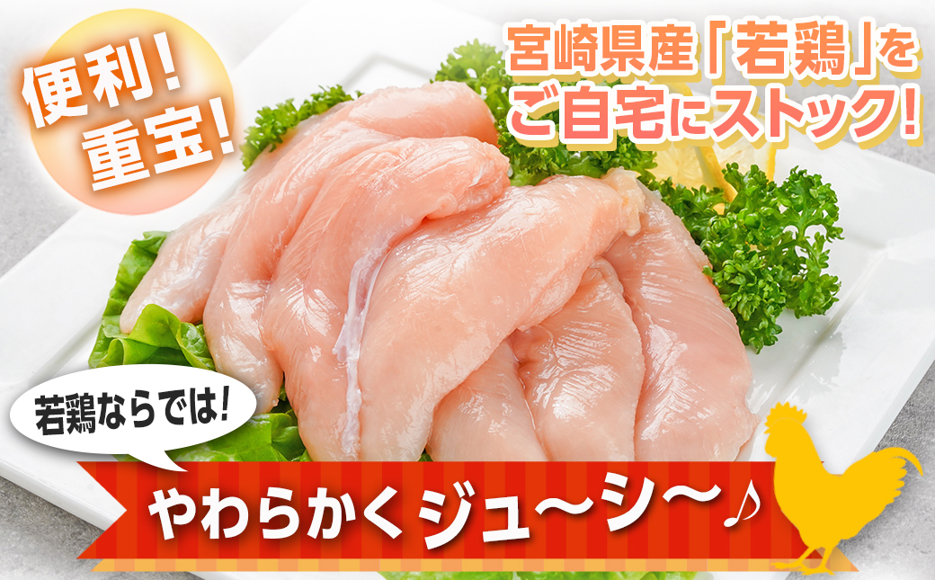 宮崎県産若鶏 ささみ(4kg)_11-G301