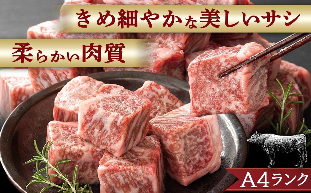 宮崎牛ロースサイコロステーキ170g×4P_16-2603