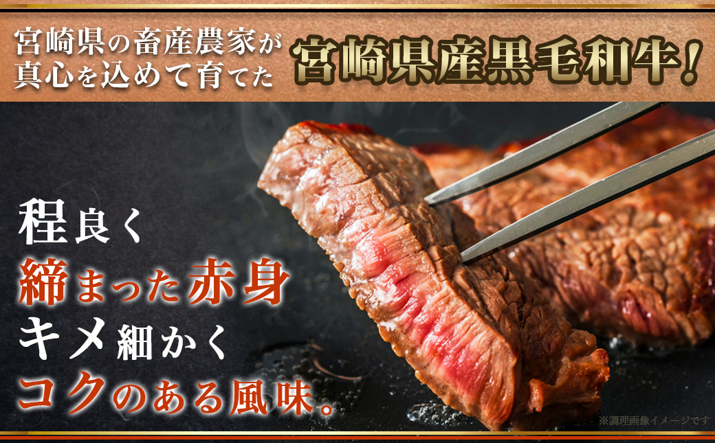 宮崎県産黒毛和牛(A4以上) モモステーキ600g (6枚)_17-6509