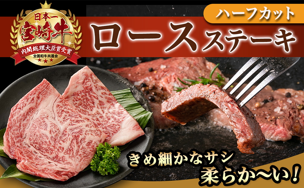 宮崎牛ロース・モモ・ミスジ3種6枚ステーキセット_17-8908