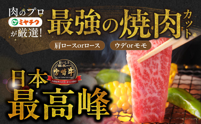 畜産農家応援! 宮崎牛焼肉2種セット500g×4パック_36-N202_【肉 牛肉 焼き肉 焼肉 人気 おすすめ 国産 宮崎県産】