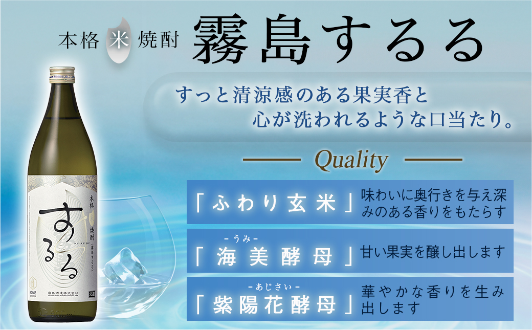 【霧島酒造】霧島するる・霧島ほろる(25度)900ml×2本 ≪みやこんじょ特急便≫_AA-0737