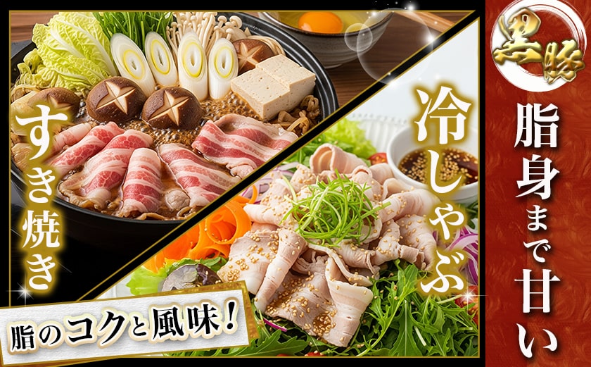 黒豚バラしゃぶしゃぶ用500g&ポークソーセージセット_AA-N406