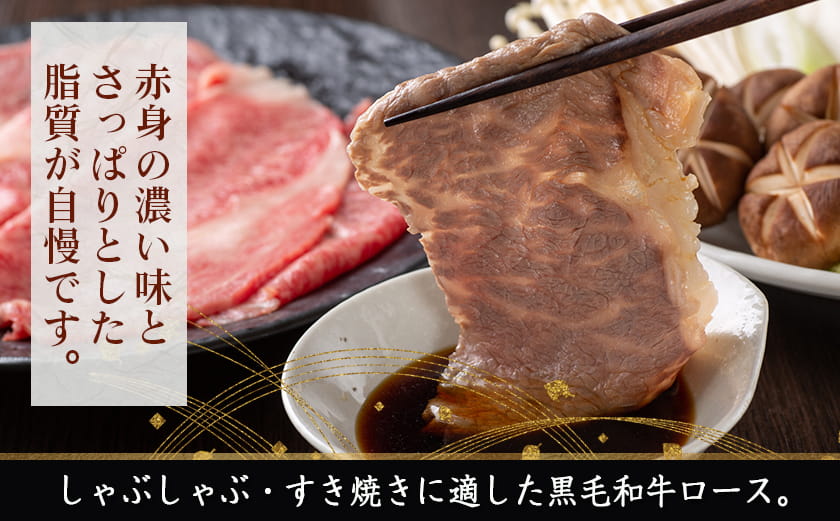 【国産黒毛和牛】ロースしゃぶしゃぶ・すき焼き用1kg(500g×2)_AD-E9-001