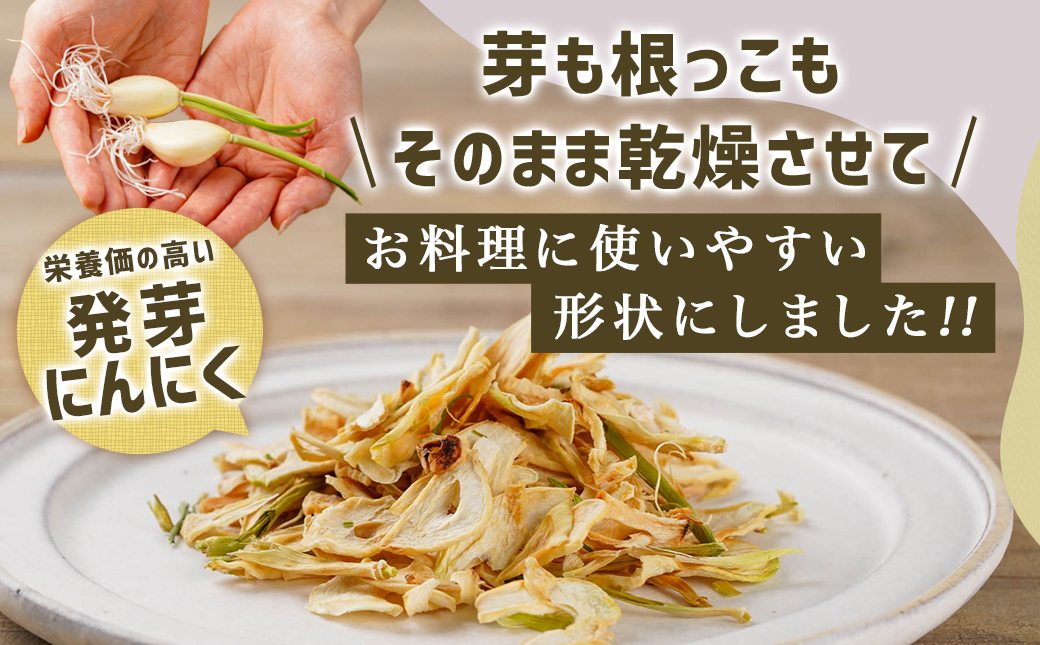 乾燥発芽にんにく【スライス】3袋セット※ポスト投函_LB-C902