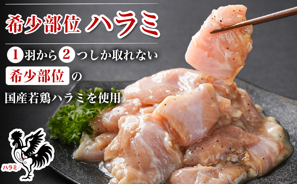 【希少部位】国産若鶏ハラミ「塩だれ味付」880g!小分け真空パック≪みやこんじょ特急便≫_LG-L603-Q