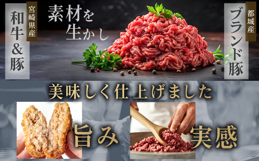 和牛入り合挽ハンバーグ&メンチカツ2種セット_MJ-9233