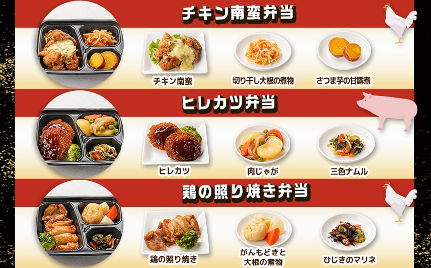 老舗仕出し屋の弁当おかず6食セット～肉魚mix1～_MJ-F708