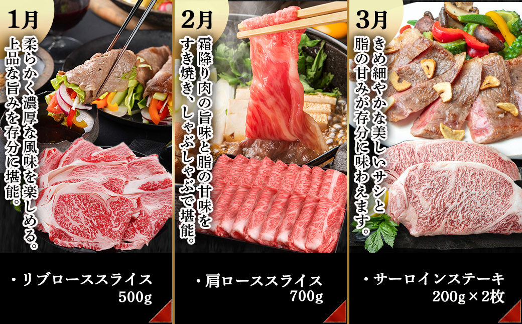 宮崎牛定期便(12回お届け) Dコース_T100(12)-2501