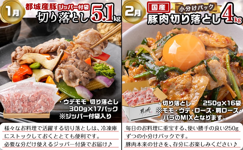 【セレクト定期便】ど～んと総重量26.1kg☆豚ボリューム定期便(6ヶ月)≪2026年お届け≫_T104-MY01