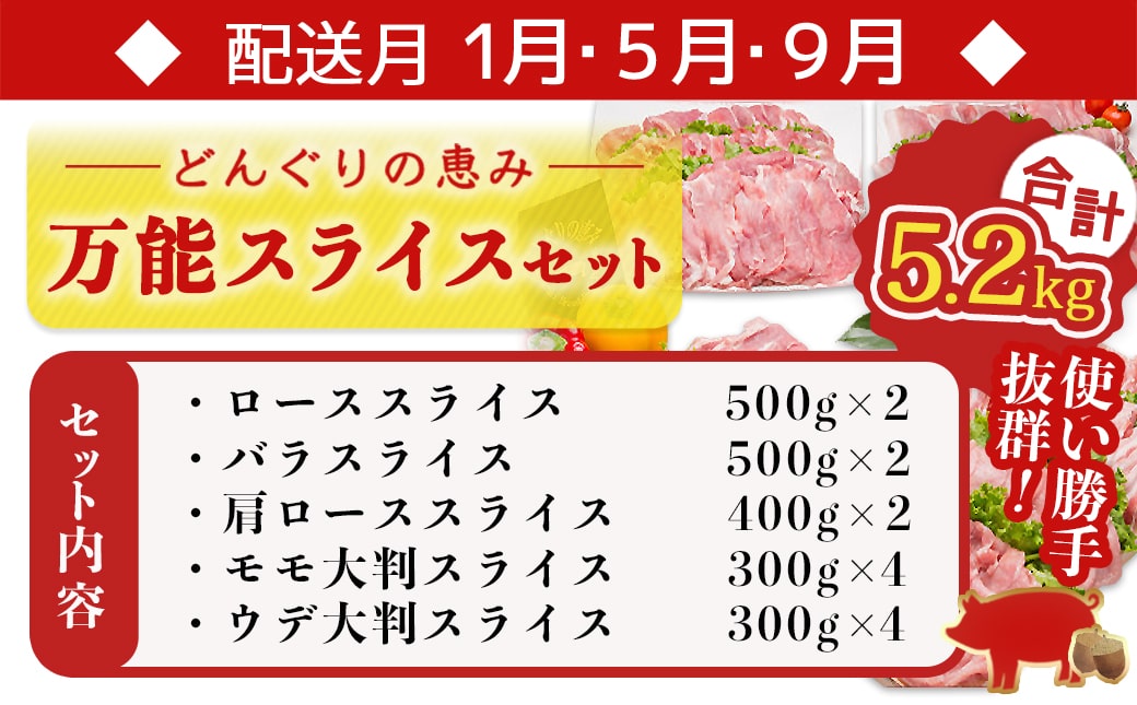「どんぐりの恵み豚」お肉満載定期便(5ヶ月)_T60(5)-1102