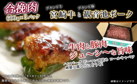 宮崎牛と「観音池ポーク」の合挽肉1.8kg_MJ-2405