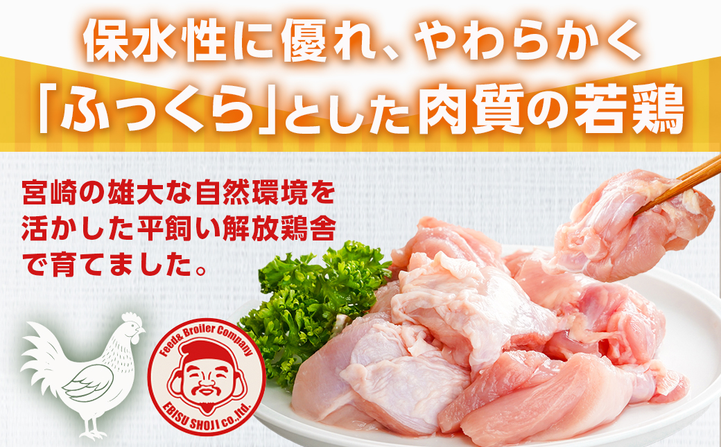 宮崎県産若鶏 もも肉切り身(3kg)_12-G303
