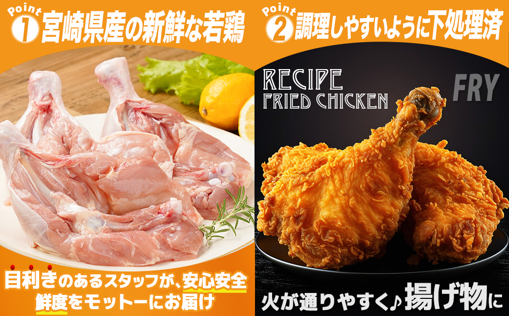 宮崎県産若鶏骨付きもも10本_12-M602