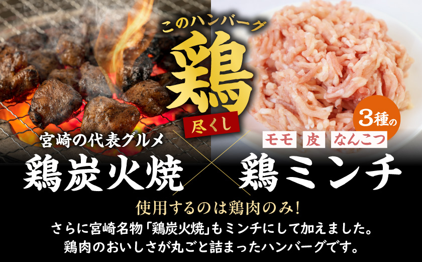 鶏炭火焼きの手作りハンバーグ6個_16-N601