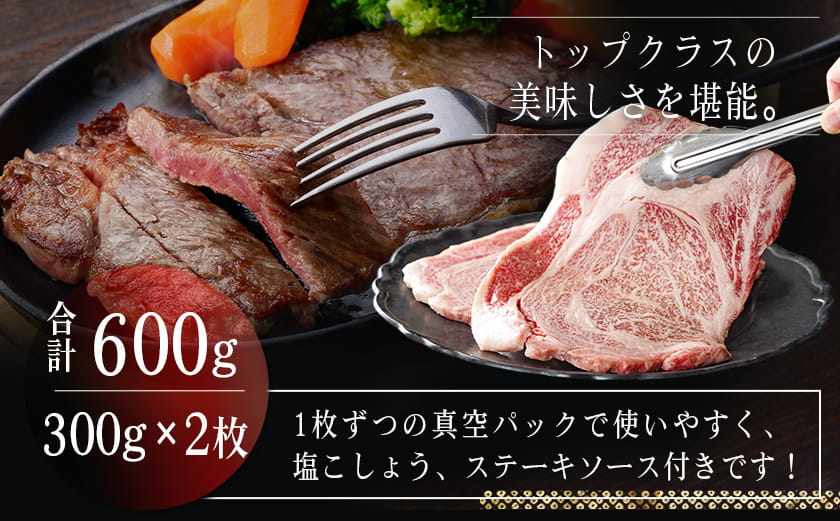 宮崎牛リブロースステーキ300g×2枚_17-2502