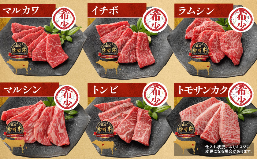 宮崎牛食べ比べ10種盛り焼肉セット(各600g×2P)≪みやこんじょ快速便≫_34-3103-R_【肉 牛肉 焼き肉 焼肉 人気 おすすめ 国産 宮崎県産】