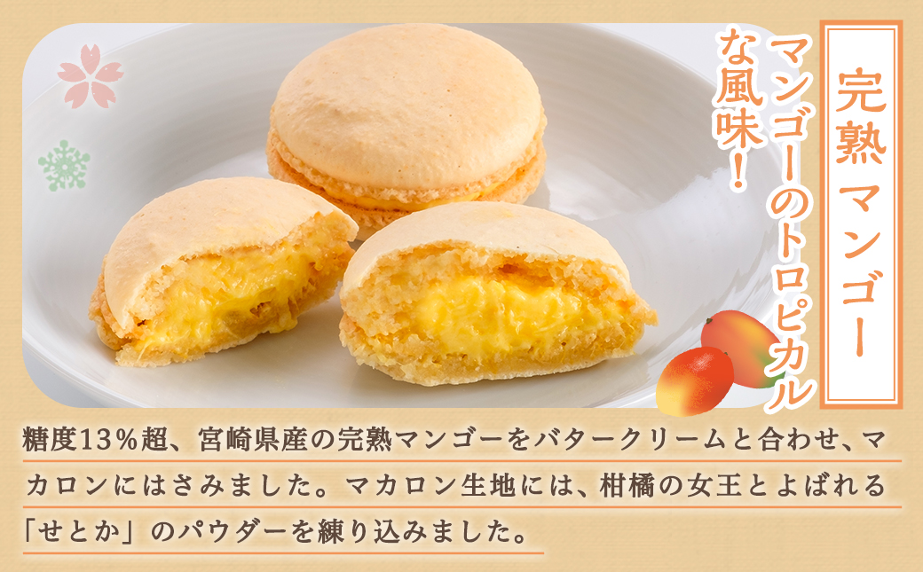 みやざき完熟フルーツのマカロンセット(金柑&マンゴー)≪みやこんじょ特急便≫_AA-J703-Q