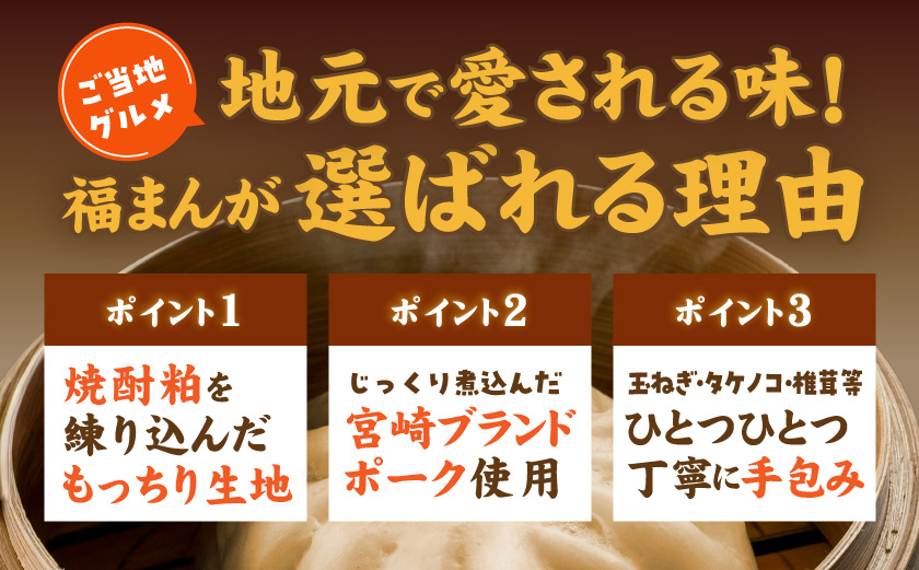 宮崎ブランドポーク使用「福まん(煮豚まんじゅう)」5個セット_AA-N501