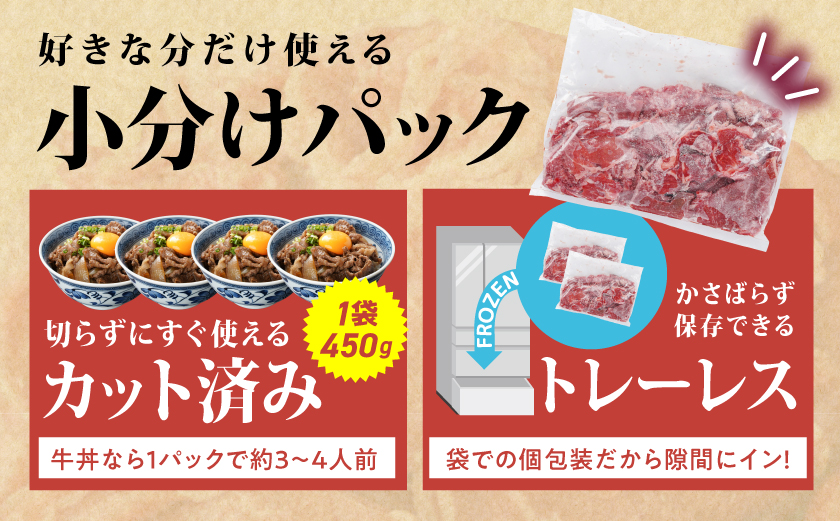 国産牛 赤身切り落とし900g(450g×2パック)_LG-3603_【肉 牛肉 切り落とし 焼き肉 焼肉 スライス すき焼き しゃぶしゃぶ 人気 おすすめ 国産】