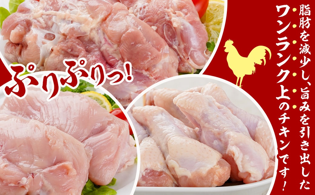 日向鶏モモ・ムネ・手羽元1.8kgセット(300g×6)_MJ-5408