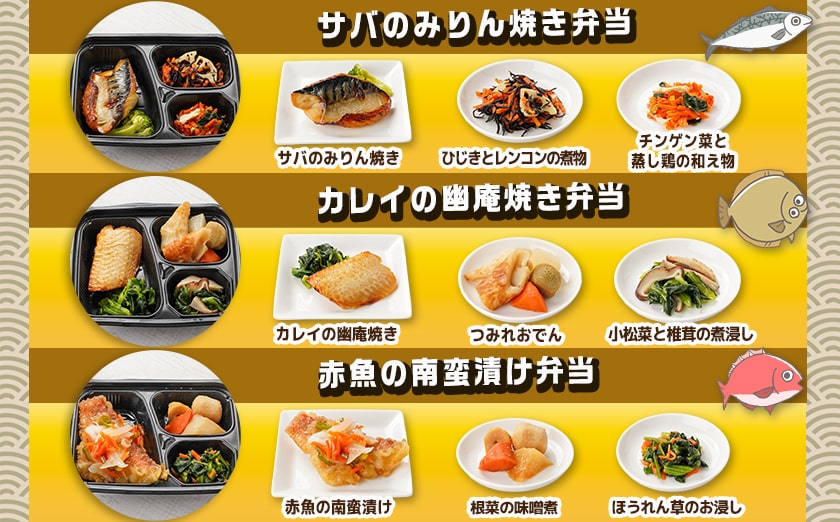 老舗仕出し屋の弁当おかず6食セット～肉魚mix2～_MJ-F709