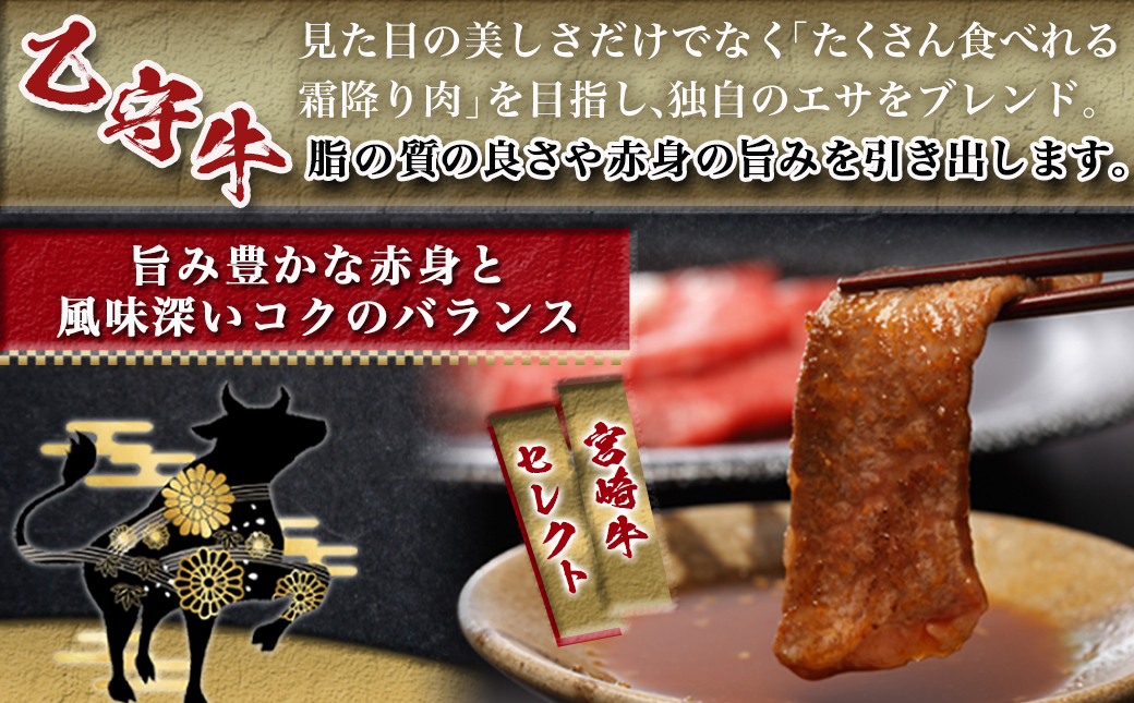 ≪限定200セット≫隔月6回お届け!【宮崎牛A5】焼肉6種盛り(乙守牛）_T192-6-6501_【肉 牛肉 焼き肉 焼肉 人気 おすすめ 国産 宮崎県産】