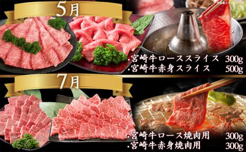 迷ったらコレ!宮崎牛食べ尽くし定期便(10ヵ月)_T120（10）-0101