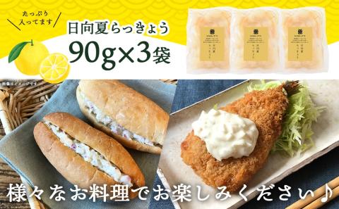 【お試し♪】日向夏らっきょう 90g×3袋≪みやこんじょ特急便≫ ※ポスト投函_LA-C401-PF-Q