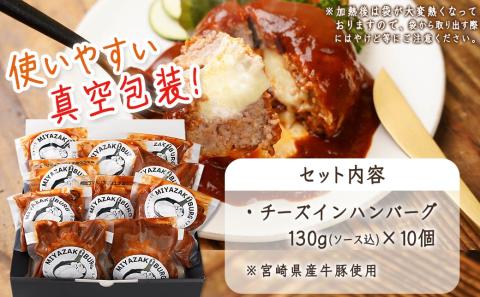 デミグラスソースがたっぷり～チーズインハンバーグ～10個セット_MJ-F706